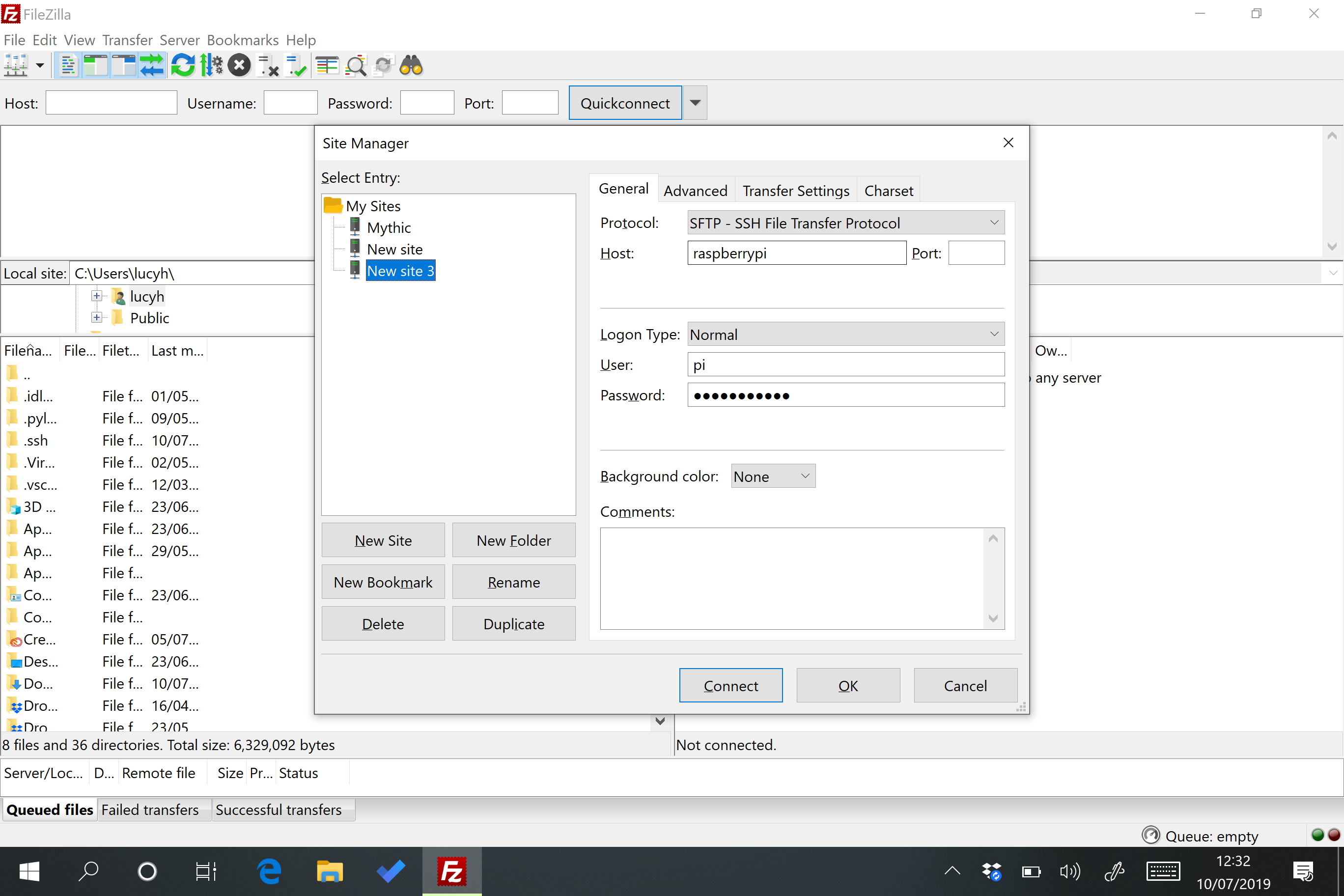 how to use filezilla ftp raspberry pi