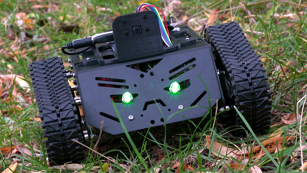  The aptly named DEVASTATOR ROBOT is powered by a Raspberry Pi Zero